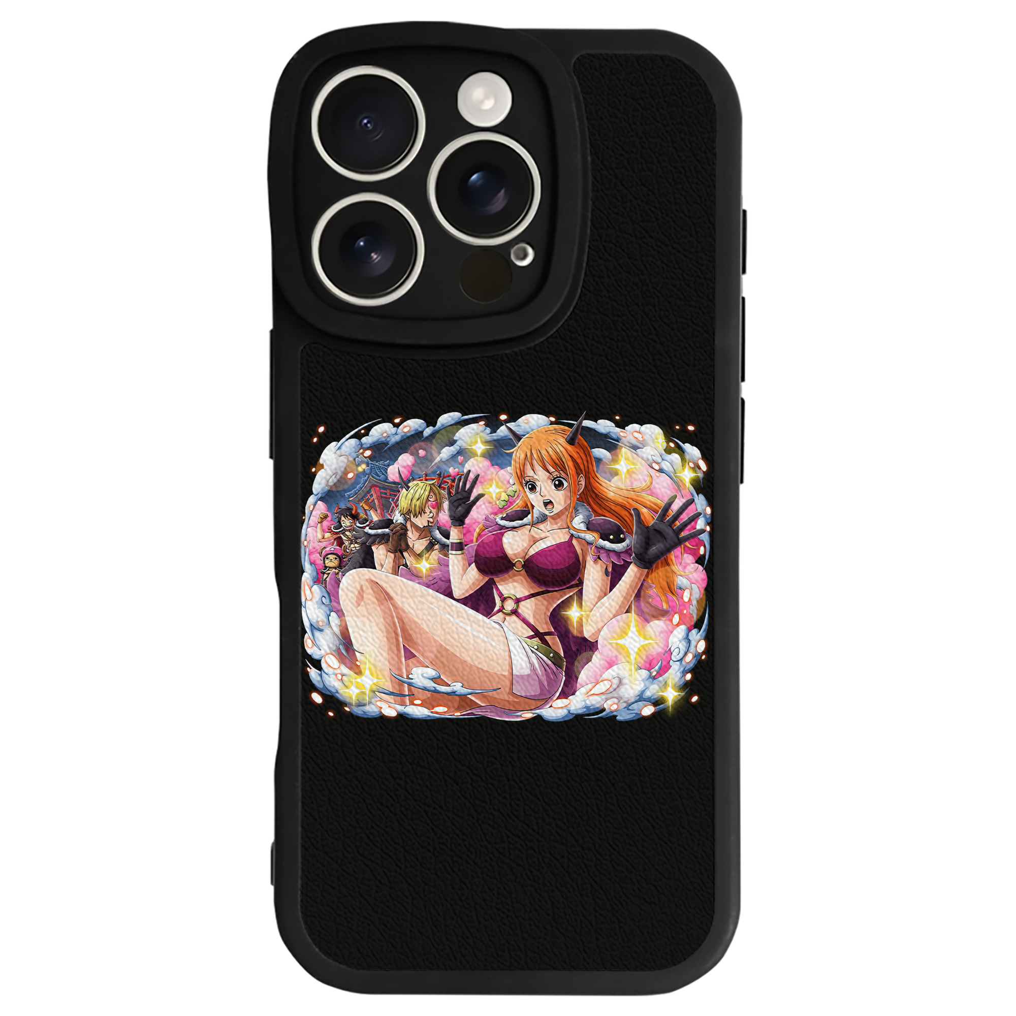 （画像用） ワンピース ナミ ONE PIECE Nami 【iPhone 16シリーズ対応】シリコンスマホケース（レザー調） 材質：シリコン